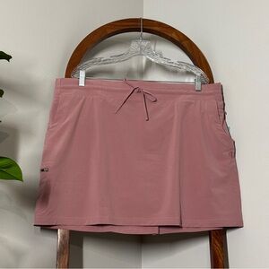 Coolibar XL Pink Mendocino Travel Skirt Skort Elastic Waist NEW